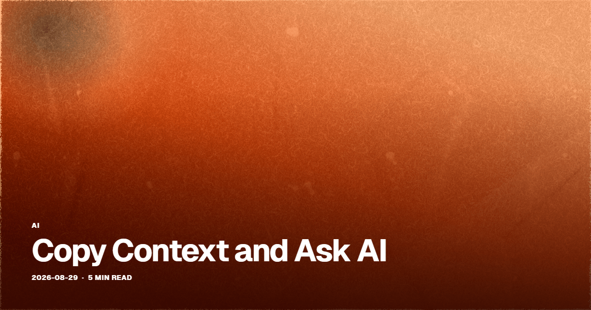 Copy Context and Ask AI cover