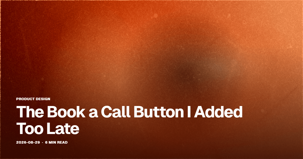 The Book a Call Button I Added Too Late cover